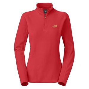 The North Face Red 1/4 Zip Fleece